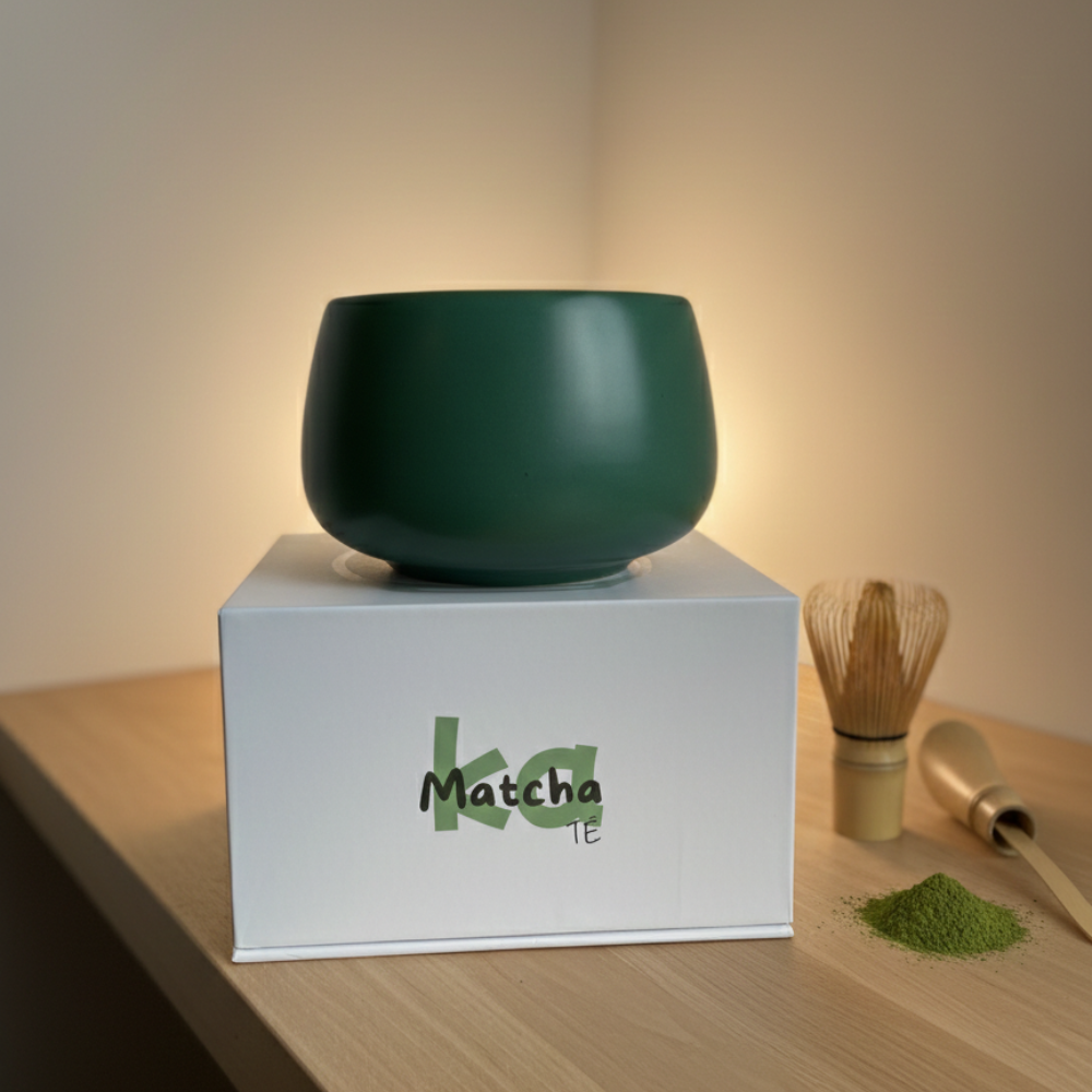 Cuenco Matcha Cerámica Premium – Verde Mate