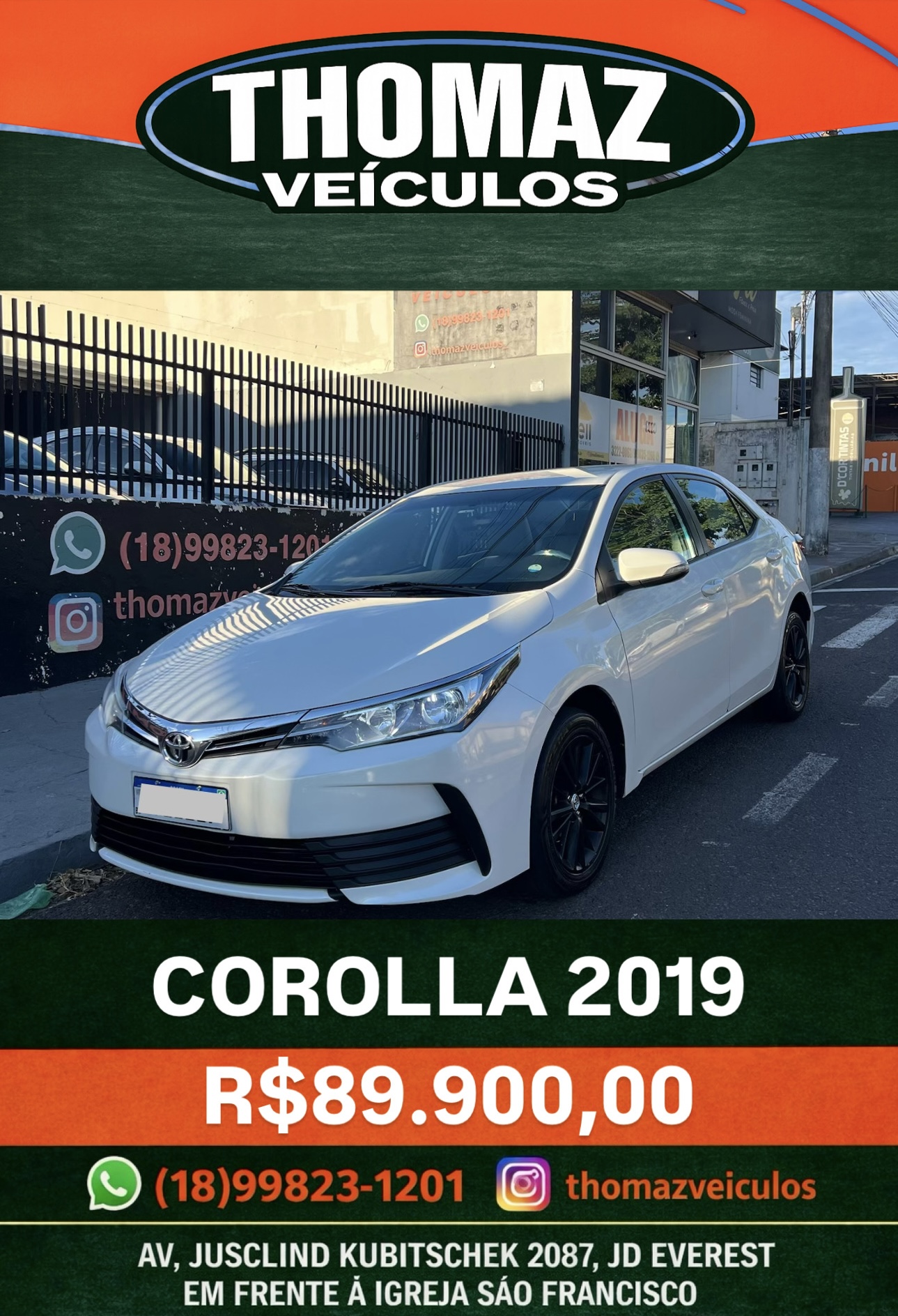 Corolla 2019 Branco Perola