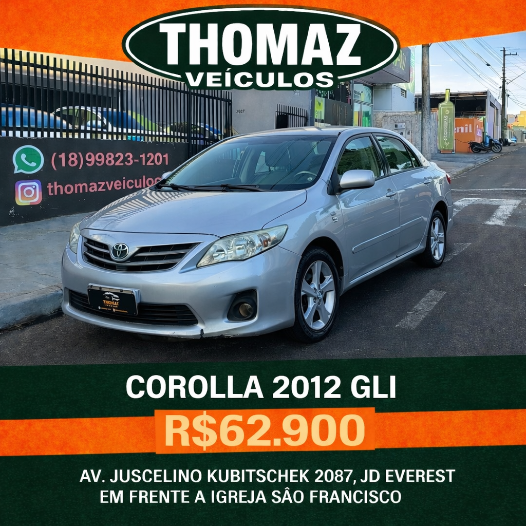 Corolla 2012 1.8 Gli Automático PRATA