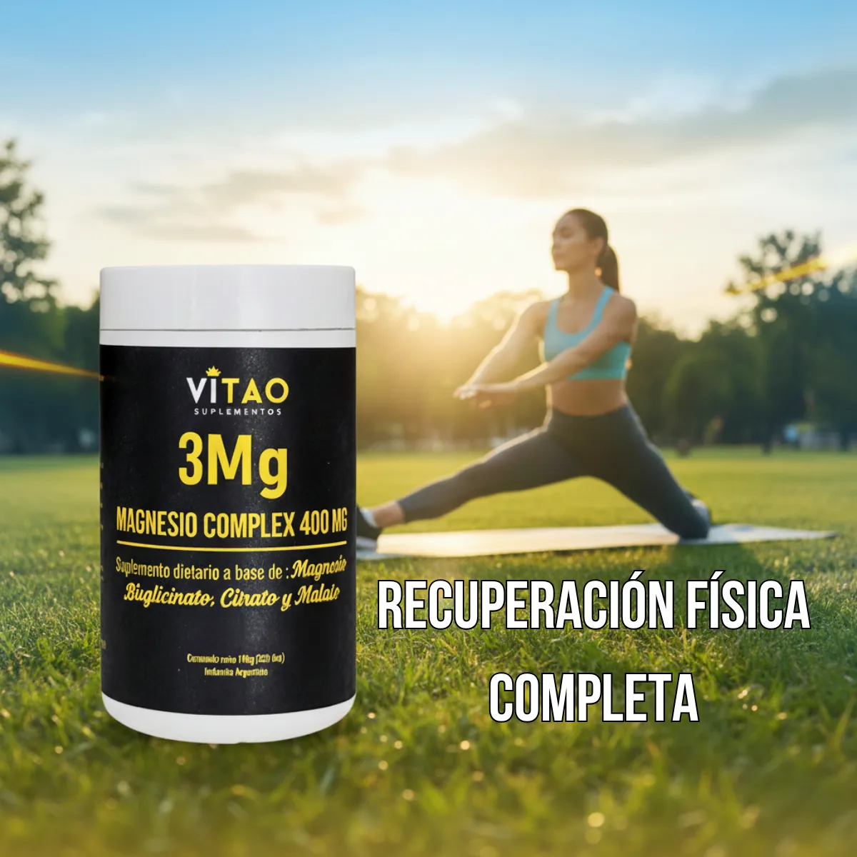 Relajación, Descanso Y Ayuda Muscular, Trimagnesio 3mg Vitao