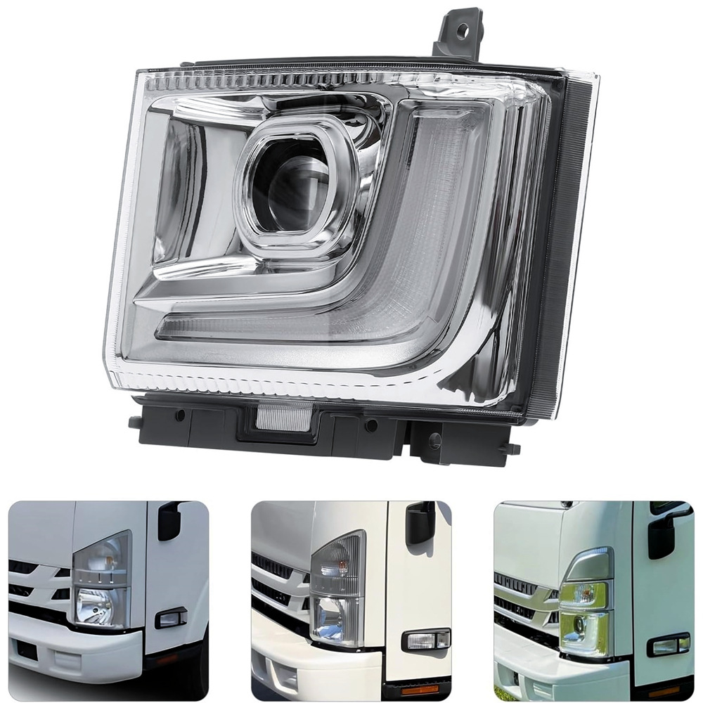 Isuzu NPR FRR 2022-2025 Model Headlight Assembly with Projector Lens and LED Daytime Running Lights