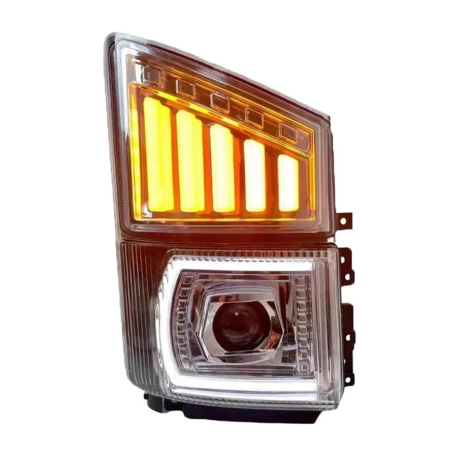 Isuzu NPR NQR Qingling 700P Full LED Conversion Headlights and Conversion Corner Lights with Projector Lenses