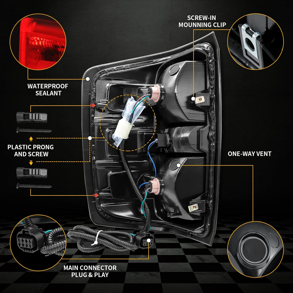 Chevrolet Silverado 2014-2015 GMC Sierra taillight assembly