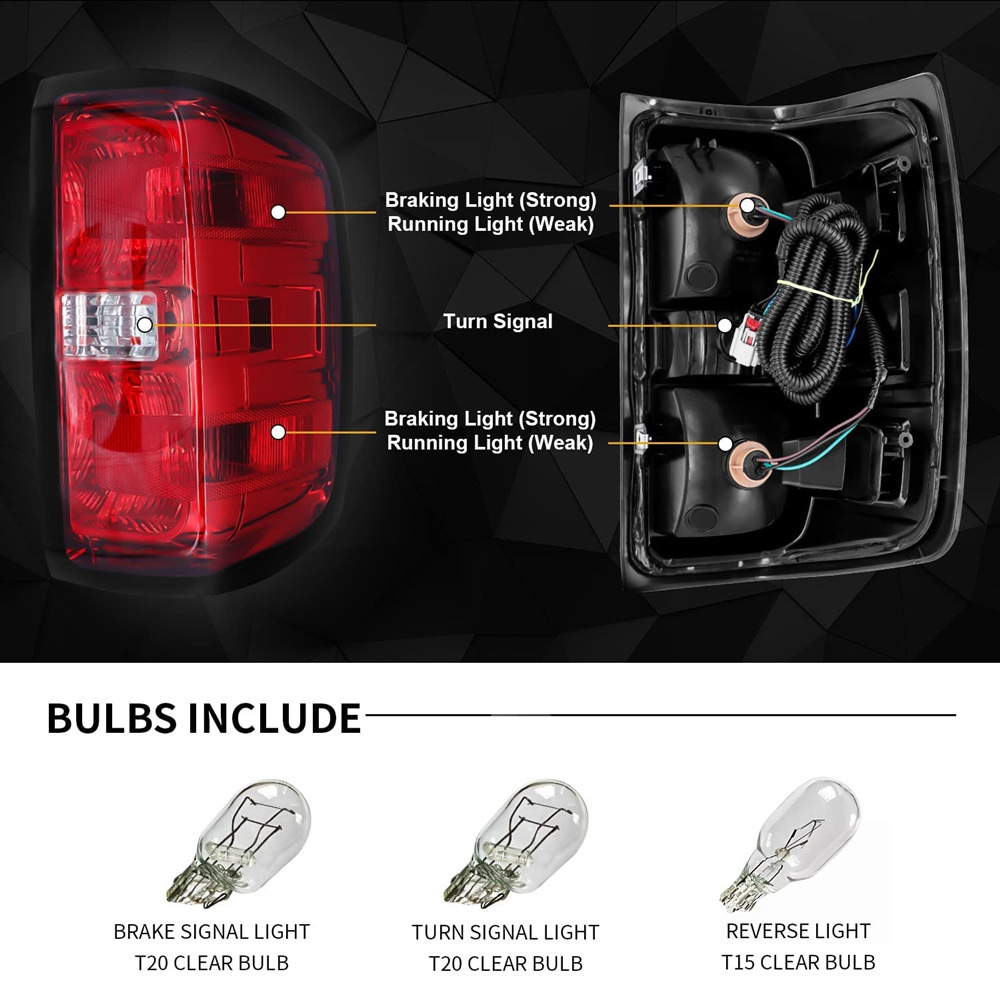 Chevrolet Silverado 2014-2015 GMC Sierra taillight assembly