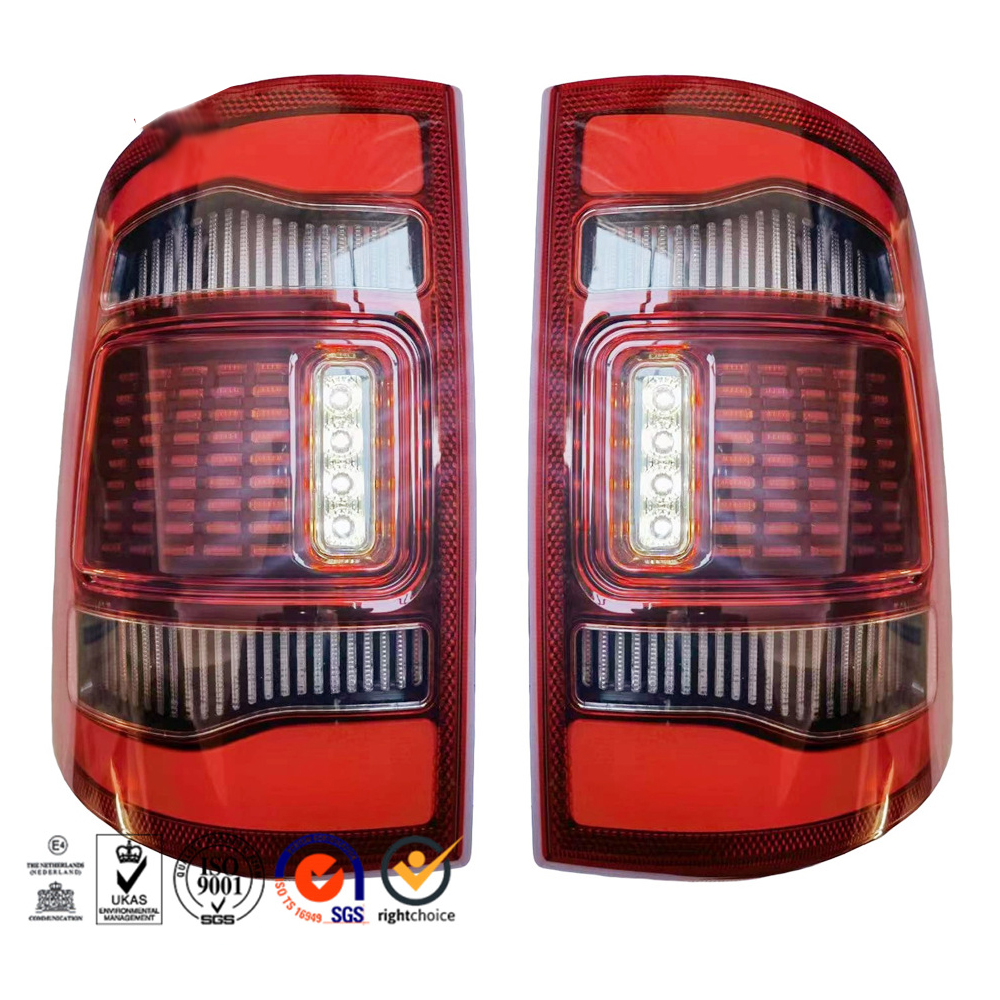 Dodge Ram 1500 2009-2018 Models: Full LED Taillight Assembly with Red Cover