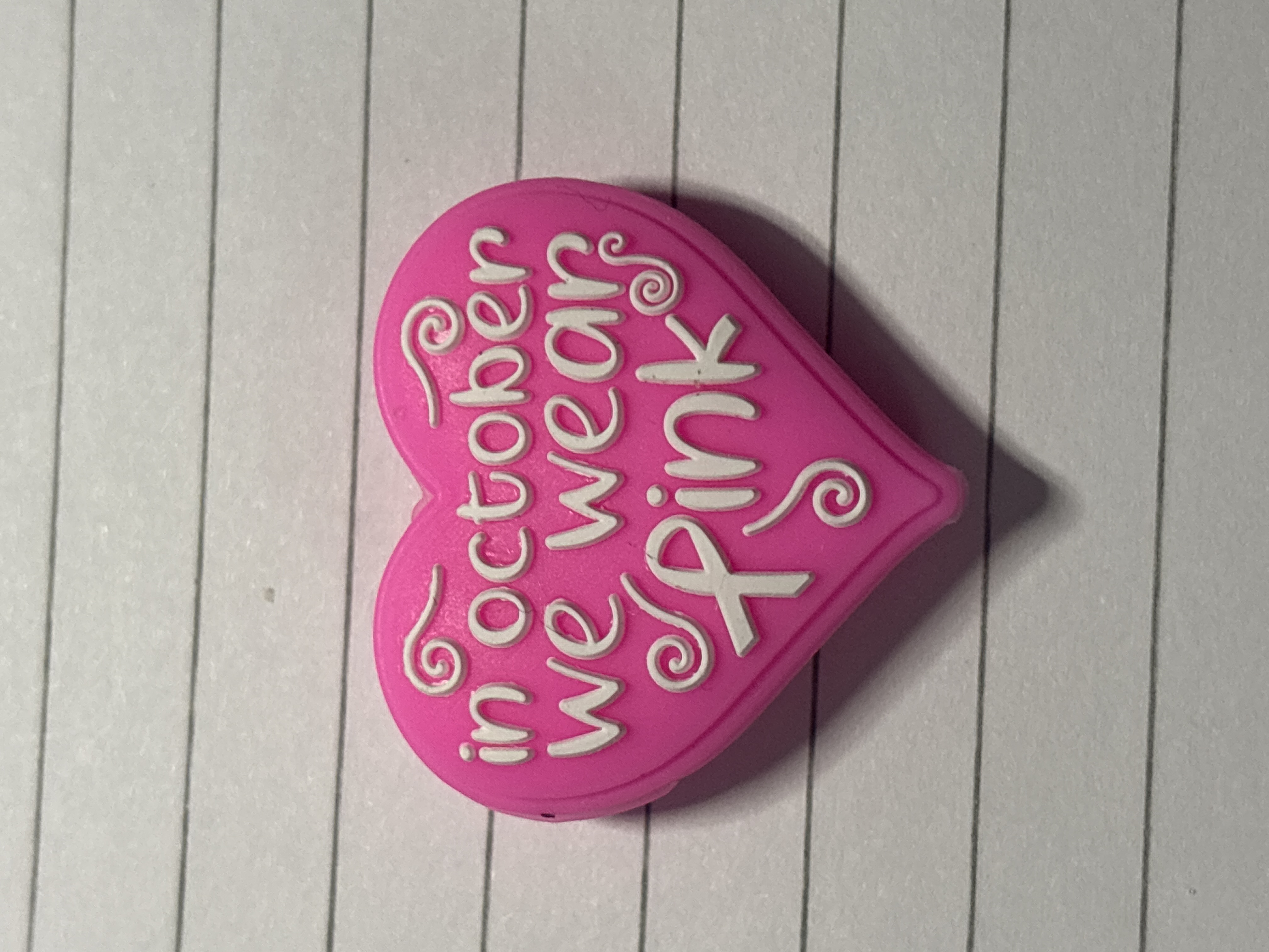 Silicon focal - in octuber we wear pink