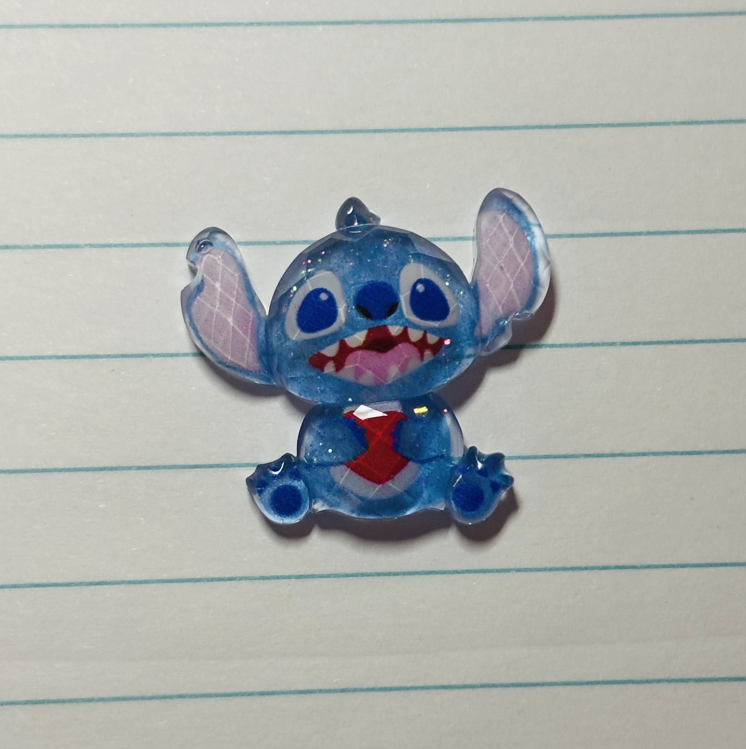 Acrilico azul con corazón 