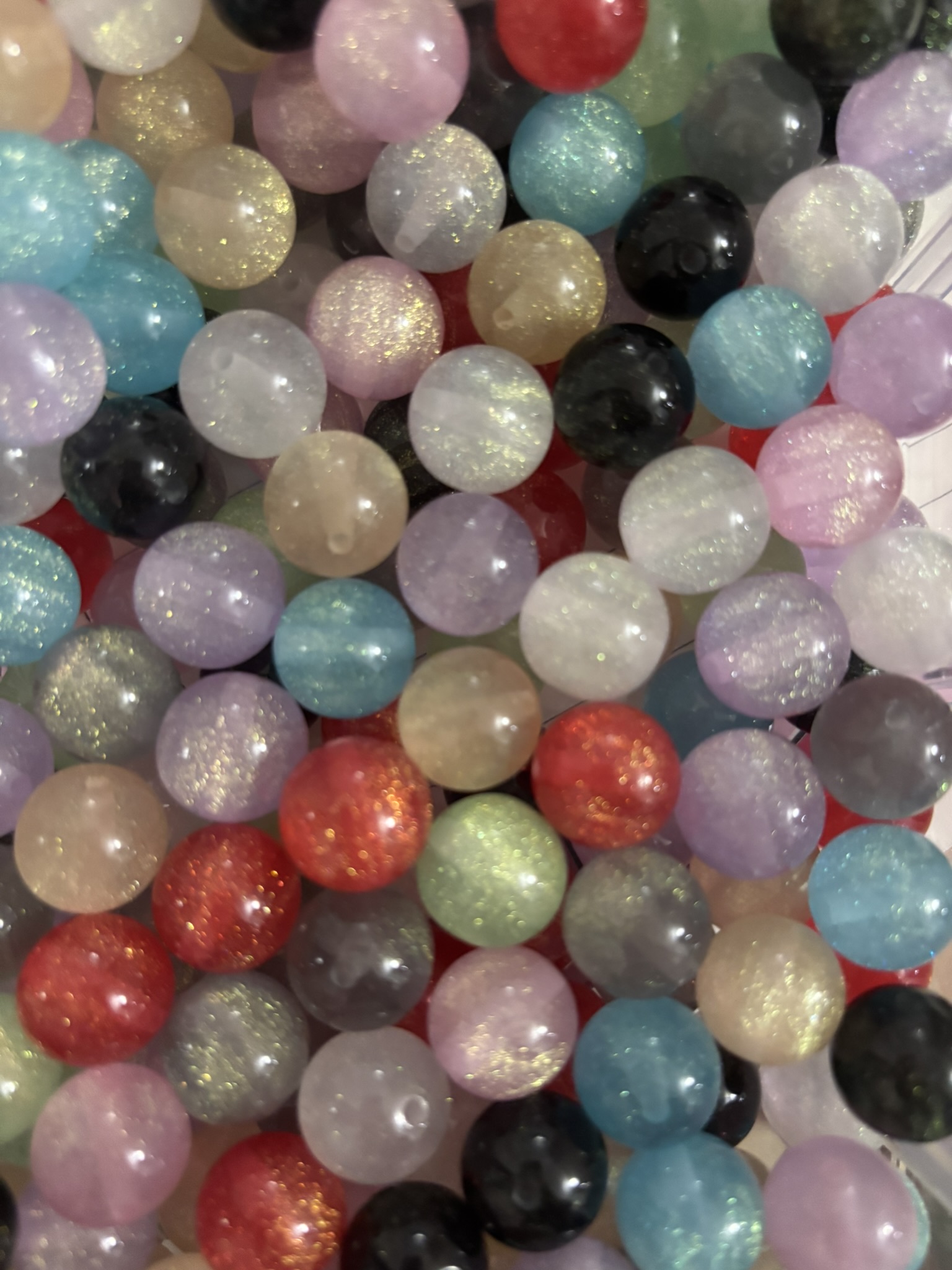 Shine and glitter beads 16 mm