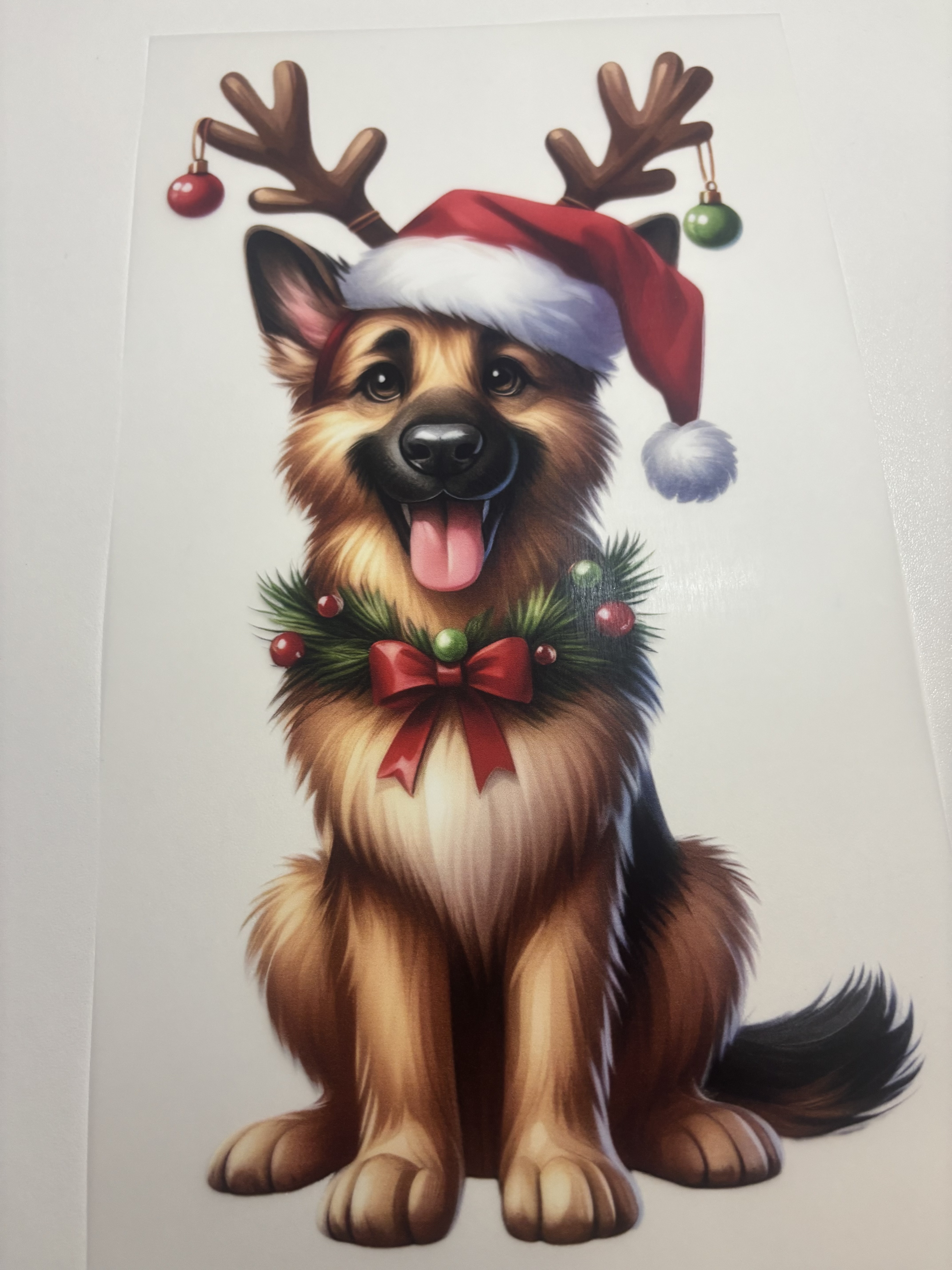 Pegatina navideña de perro- estilos a escoger