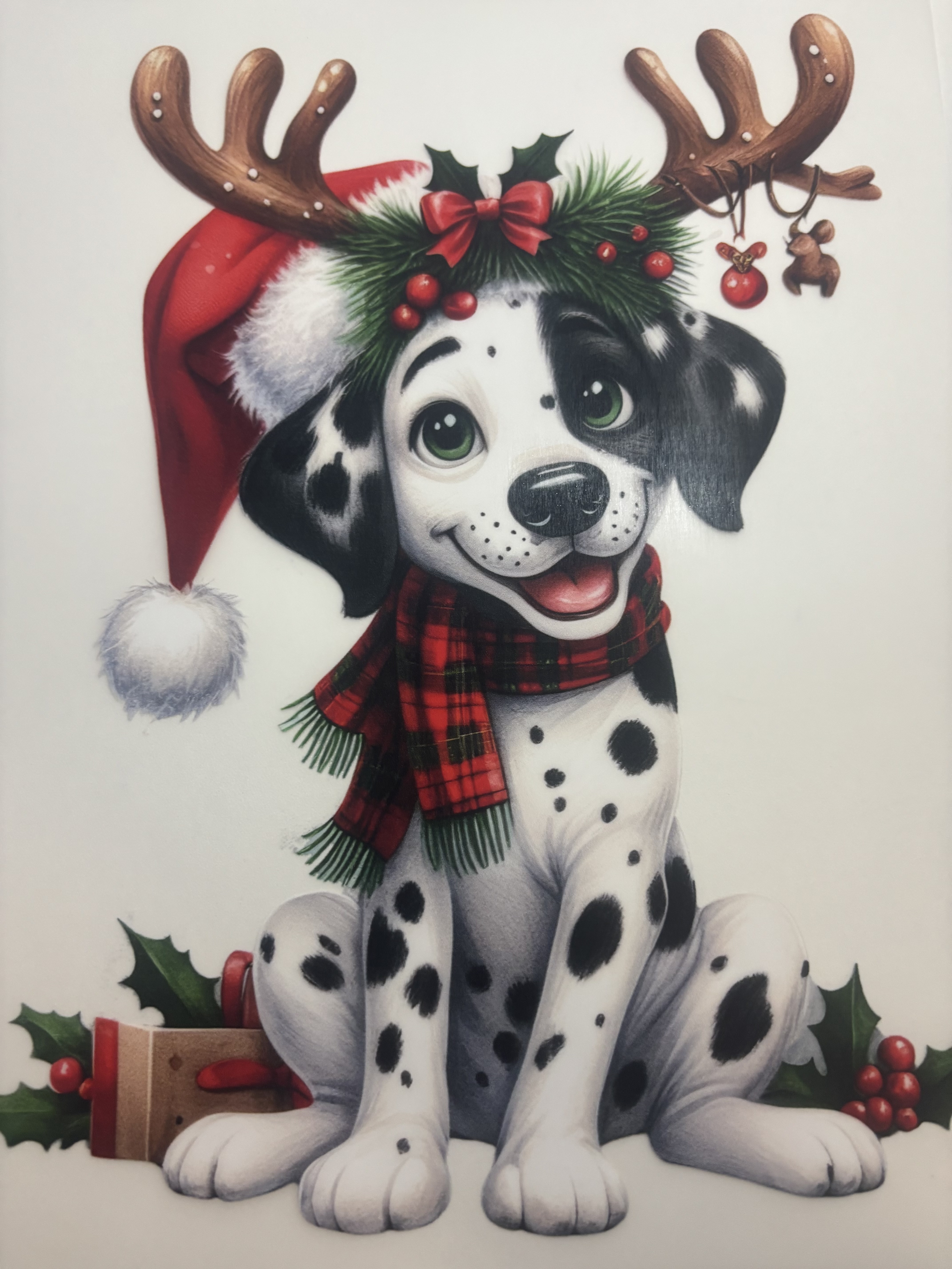 Pegatina navideña de perro- estilos a escoger