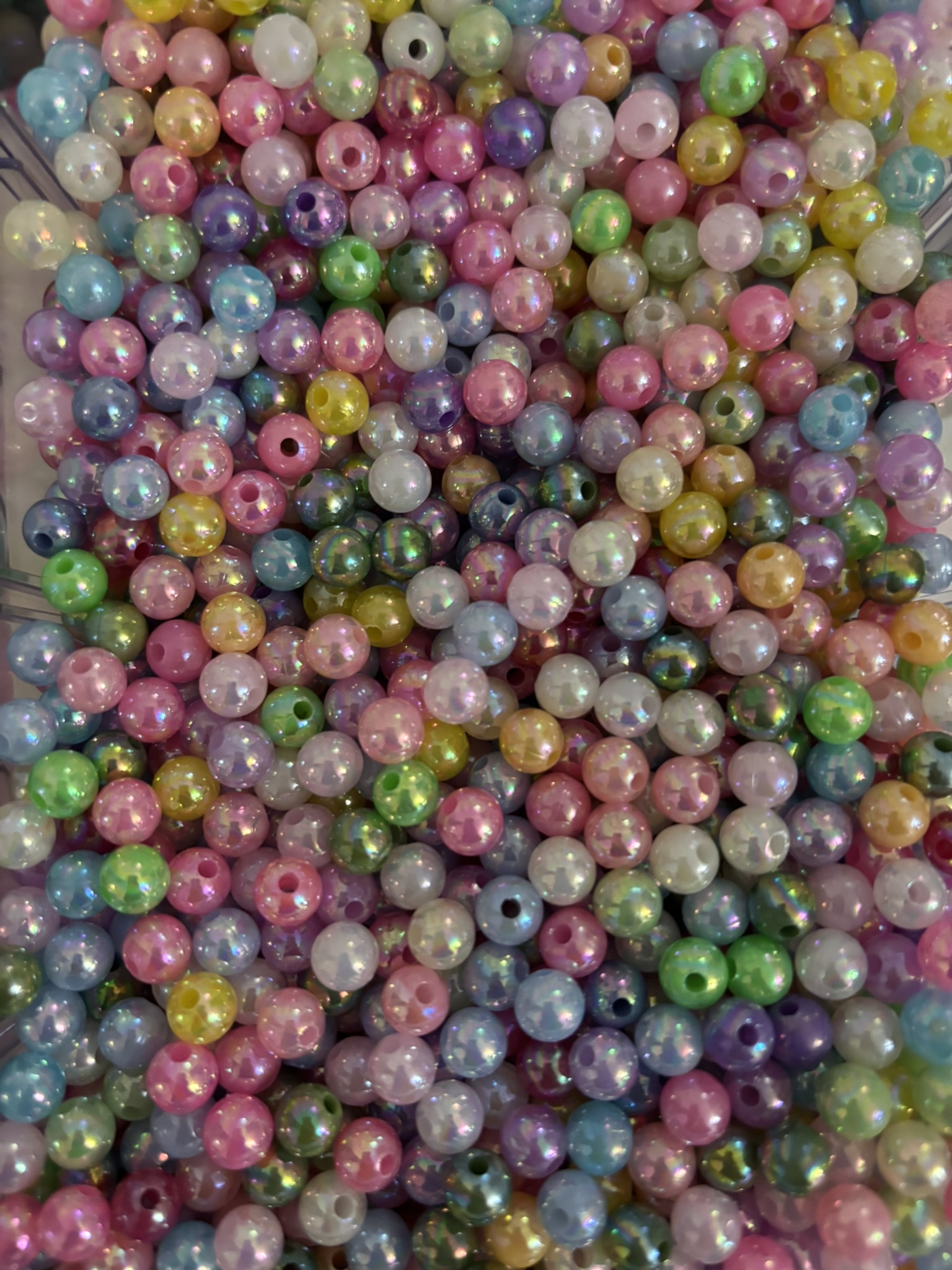 Cuencas de colores pastel- 8mm