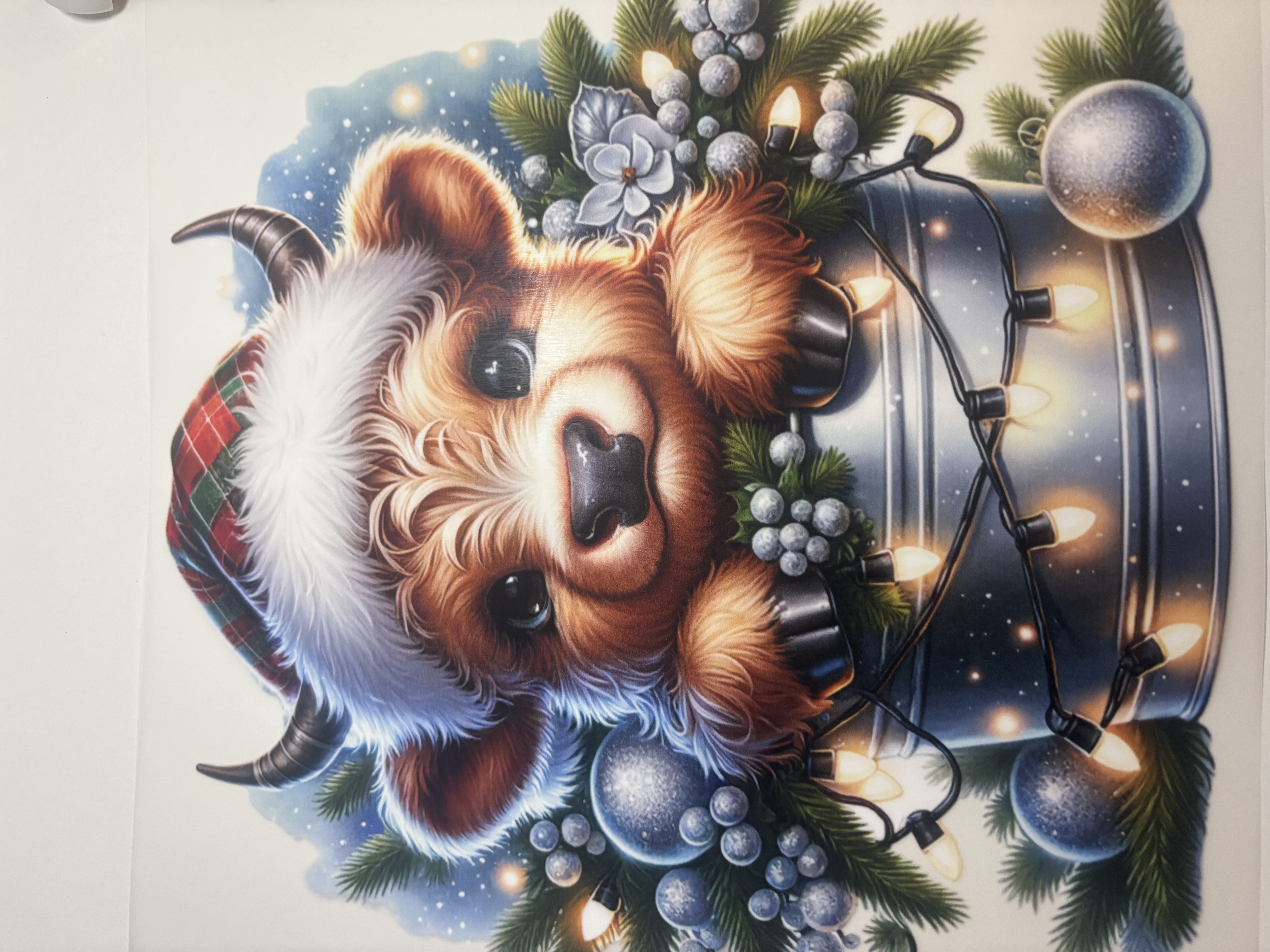 Pegatina navideña de perro- estilos a escoger