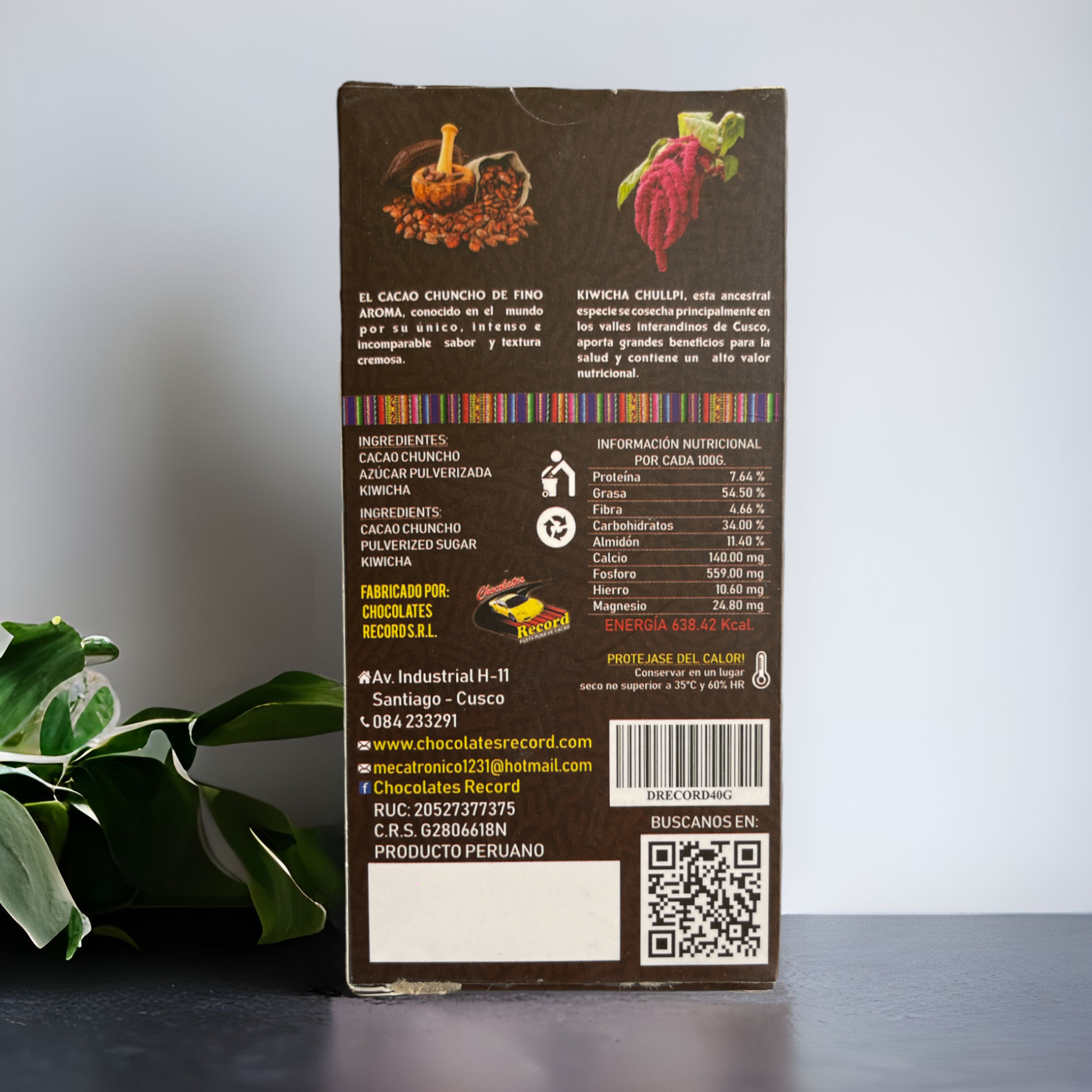 Peruvian Gold chocolate 30% with kiwicha