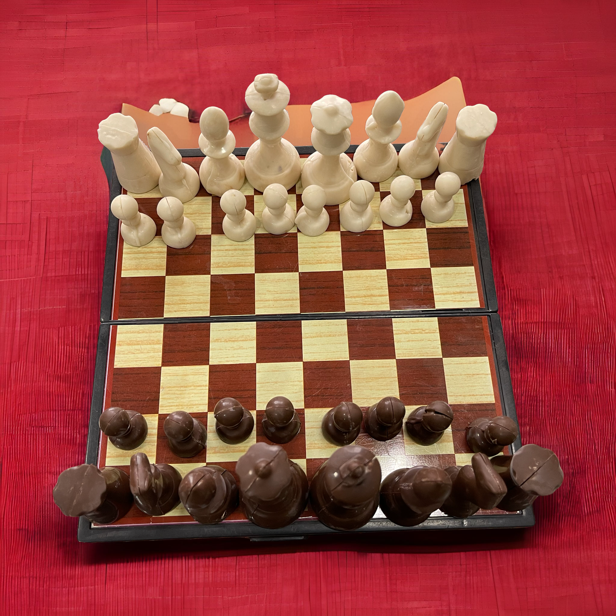 Piezas de ajedrez en chocolate