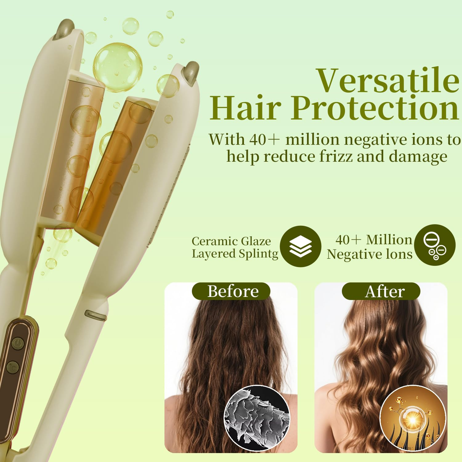 LCD Screen Hair Curler - Home Use Wave Iron