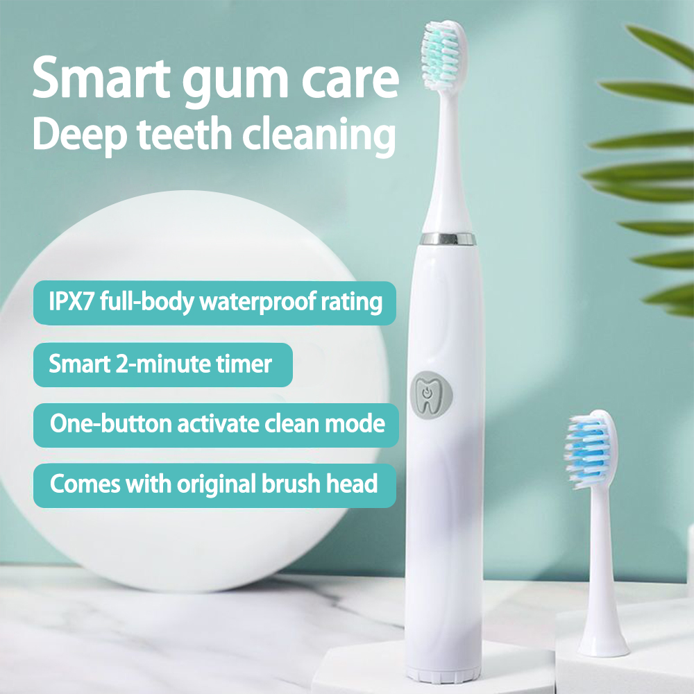 Home-use sonic electric toothbrush with soft bristles