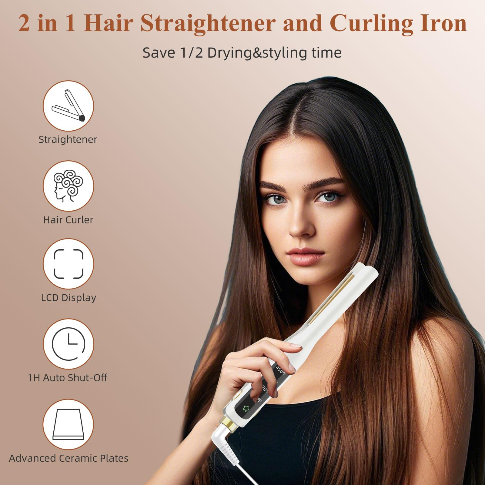 Advanced Hair Straightener (Hot Water Tech, Portable)