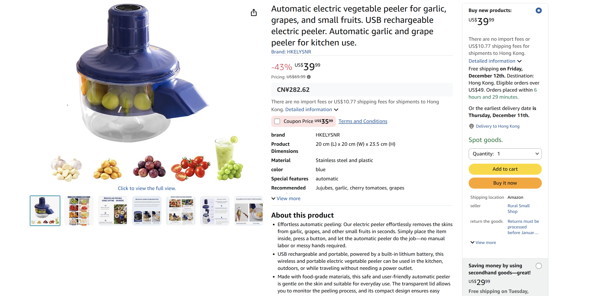 Fully Automatic Household Electric Fruit Peeler