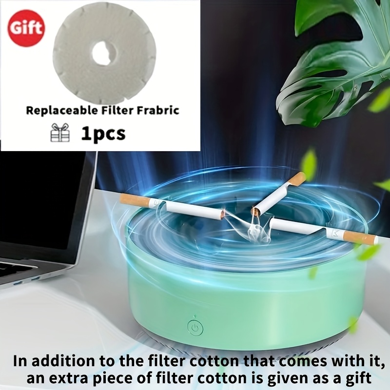 1pc Smart Smoke-Free Ashtray with Odor Eliminator