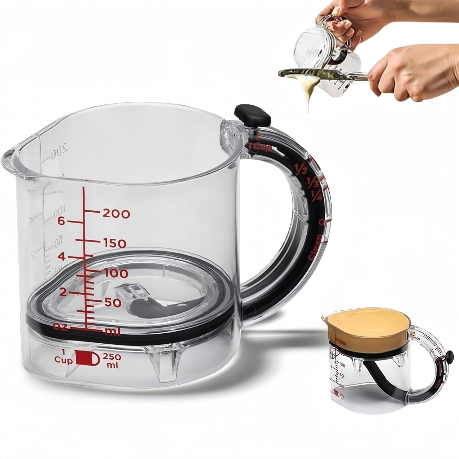All-in-one adjustable measuring cup 