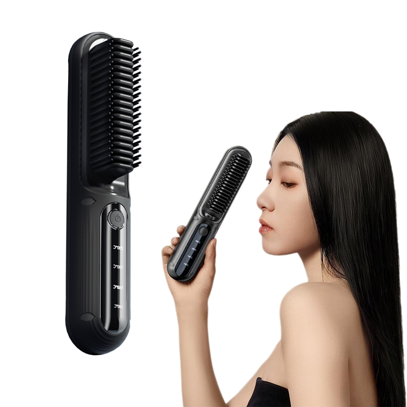 Cordless Rechargeable Hair Straightener Brush