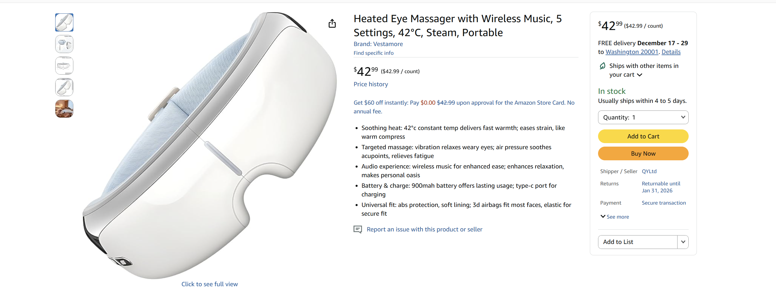 Heated Eye Massager