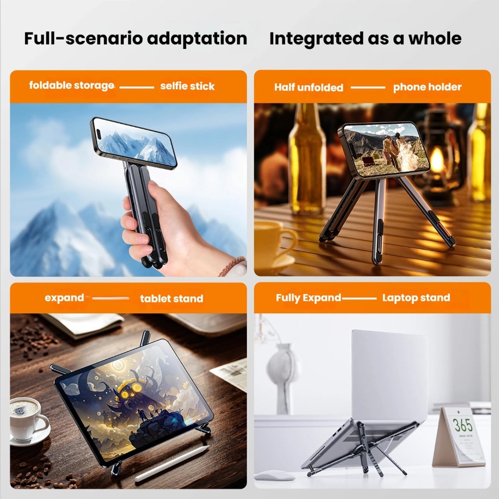3-in-1 Magnetic Phone Tablet Laptop Stand & Tripod