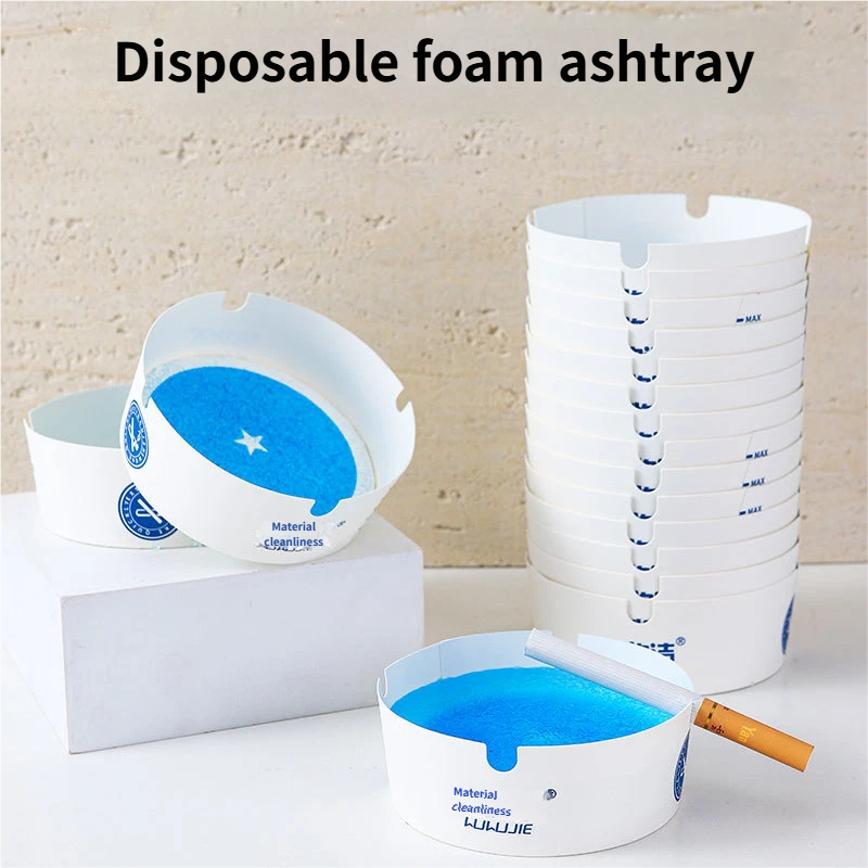 Disposable effervescent ashtrays