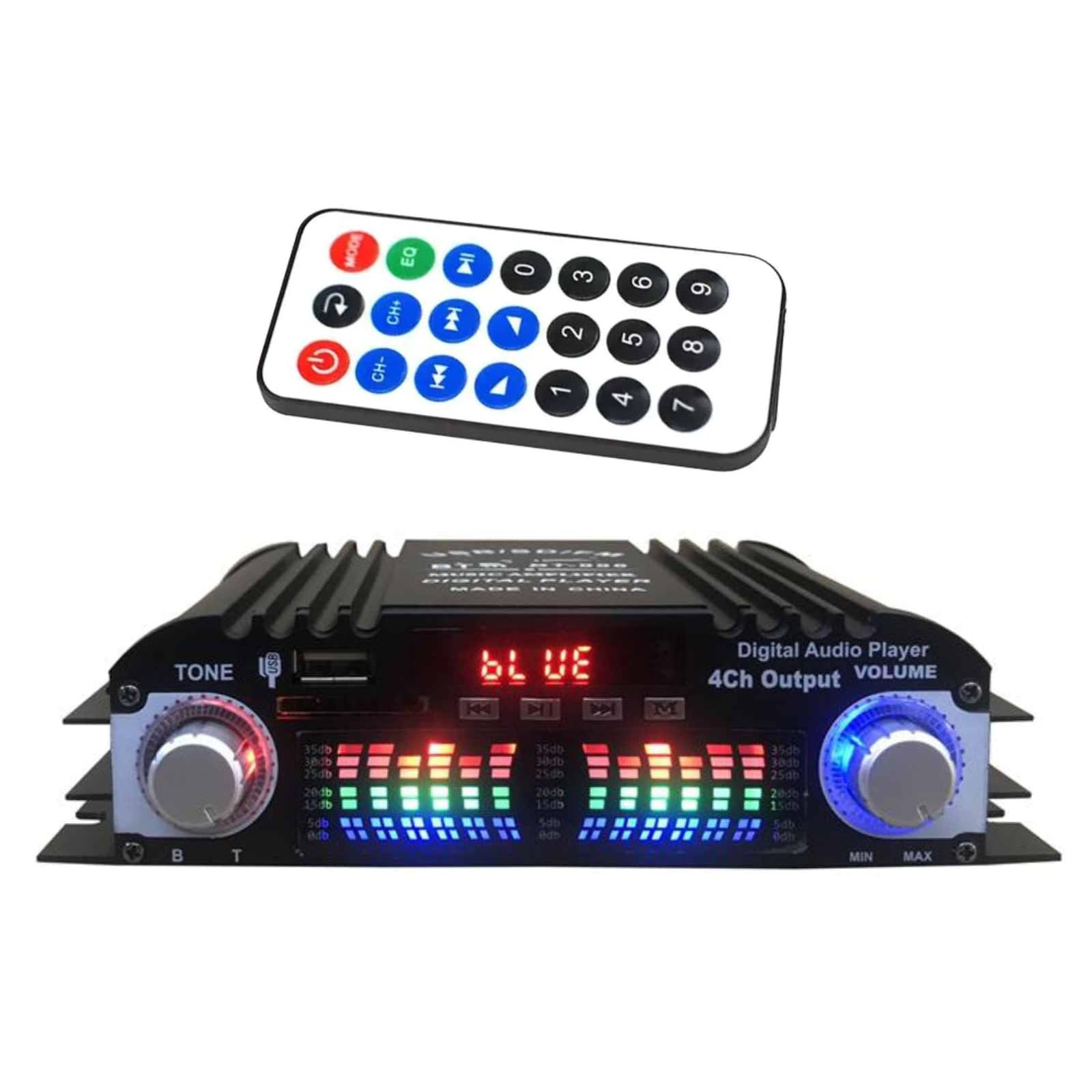 USB card reader with FM radio U disk card reader 12 V 4 channel car amplifier