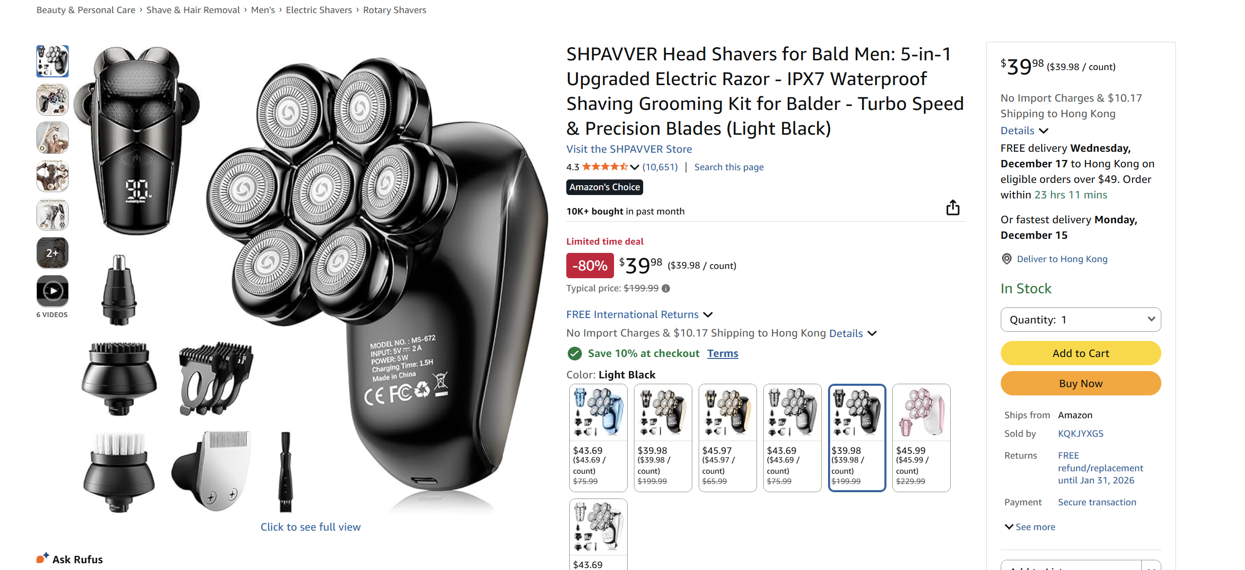 5-in-1 Upgraded Electric Razor