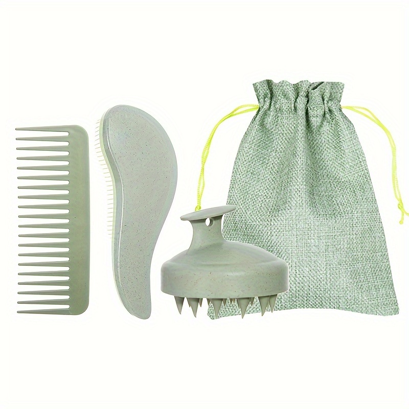 4pcs Wheat Straw Hair Care Set