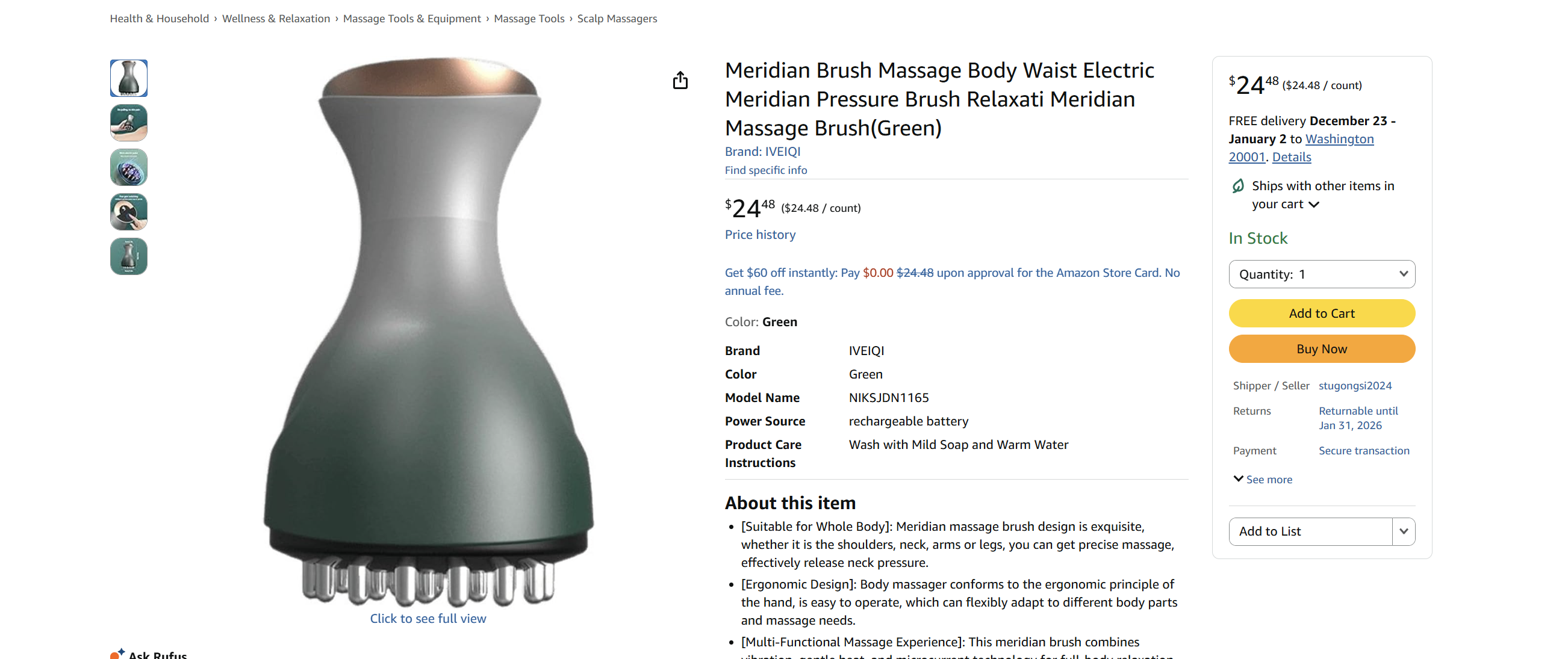 Intelligent Abdominal Massage Meridian Brush