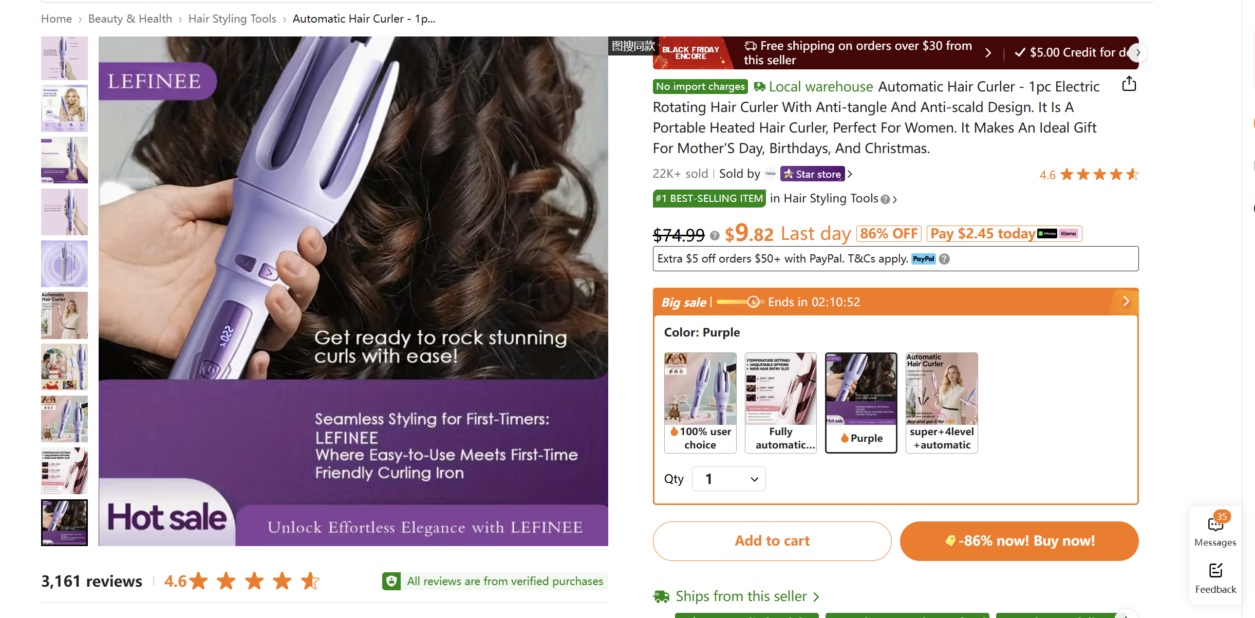 Automatic Hair Curler