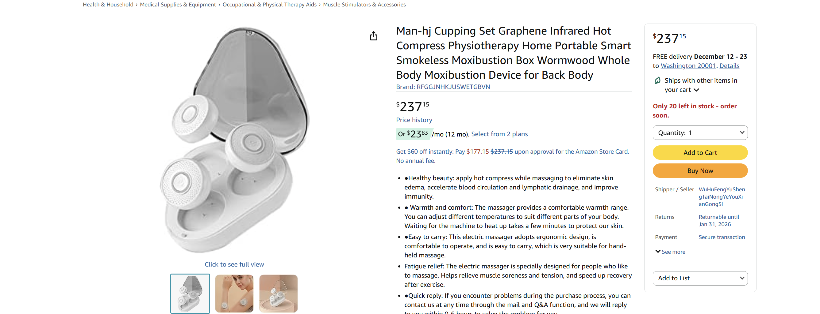 Warm physical therapy moxibustion box