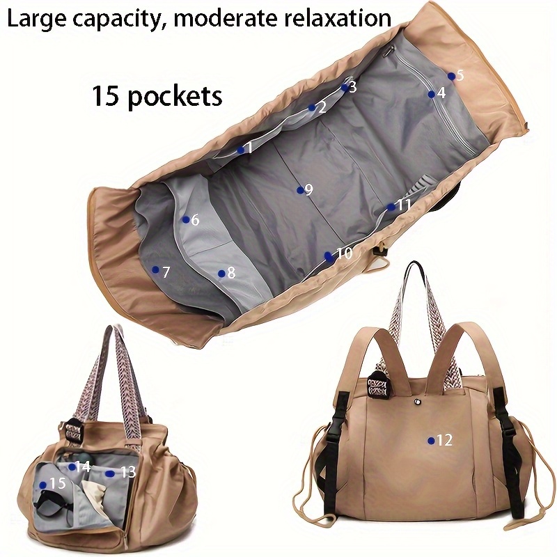 1pc Large Capacity Nylon Tote Bag
