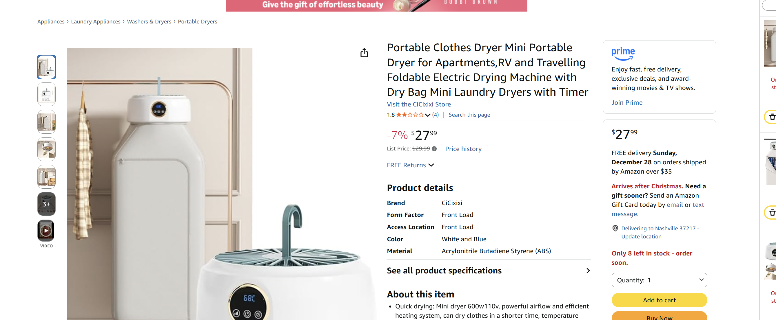 Portable Clothes Dryer