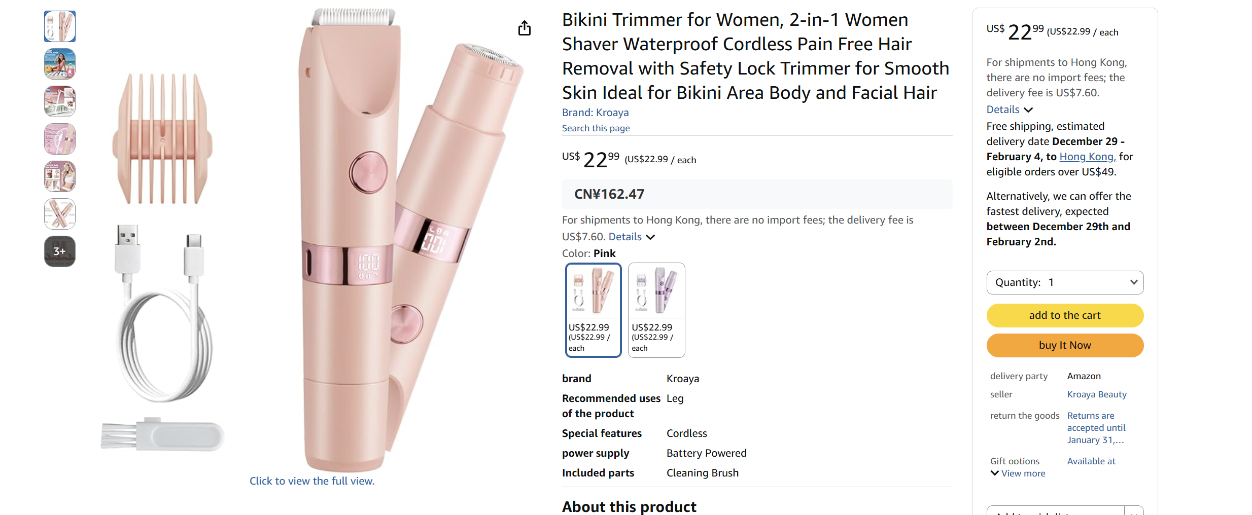 2-in-1 electric shaver