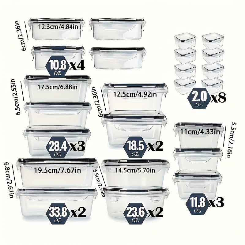 48pcs luxury food storage container set of high quality 