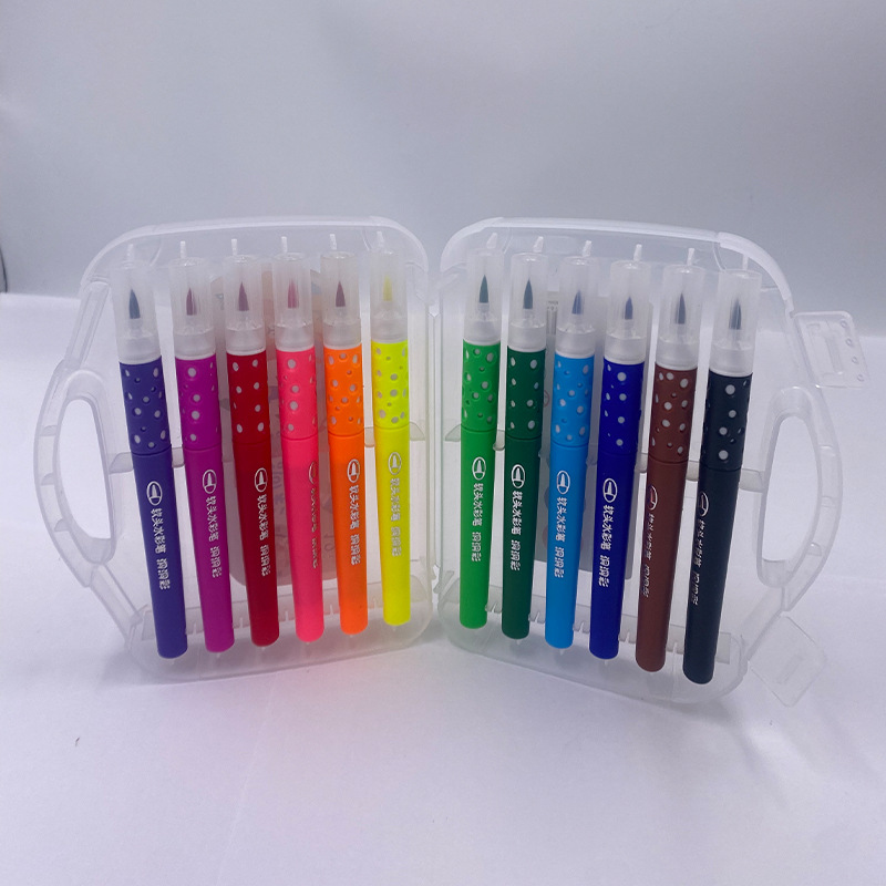 Hollow-Tip Coloured Brush Pen