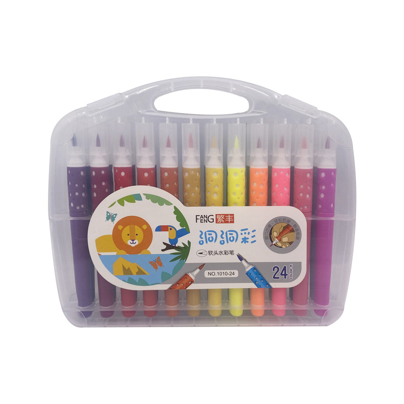 Hollow-Tip Coloured Brush Pen