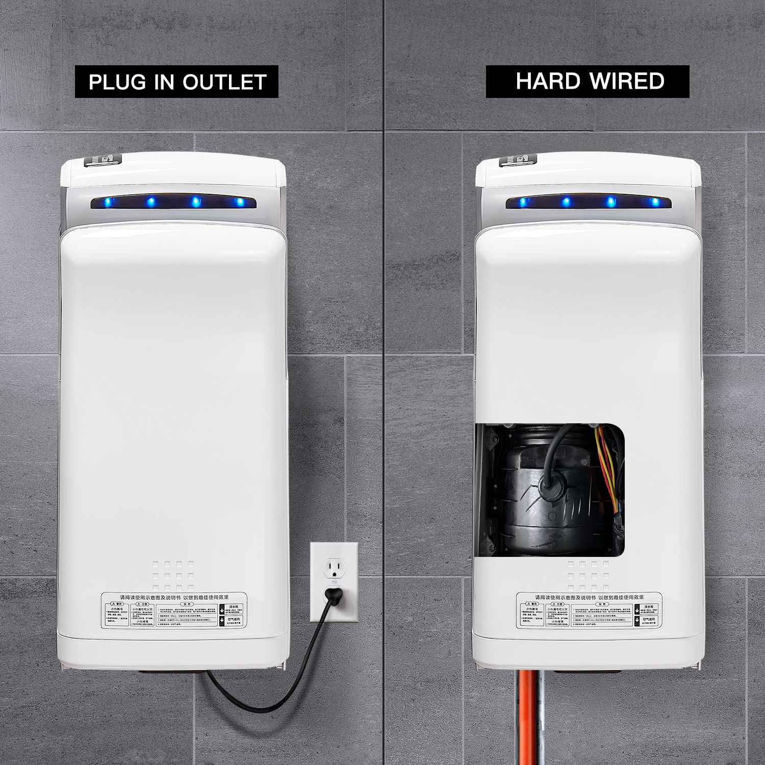 High-speed jet hand dryer
