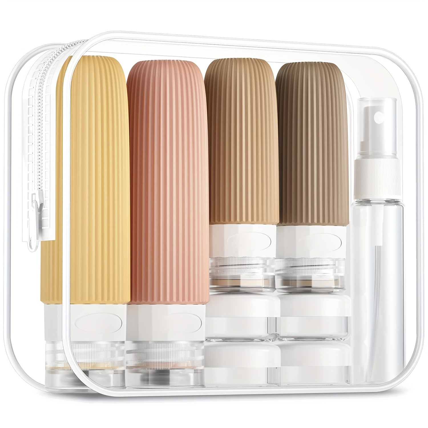 16pcs Travel Bottle Set with Packaging Bag and Stickers