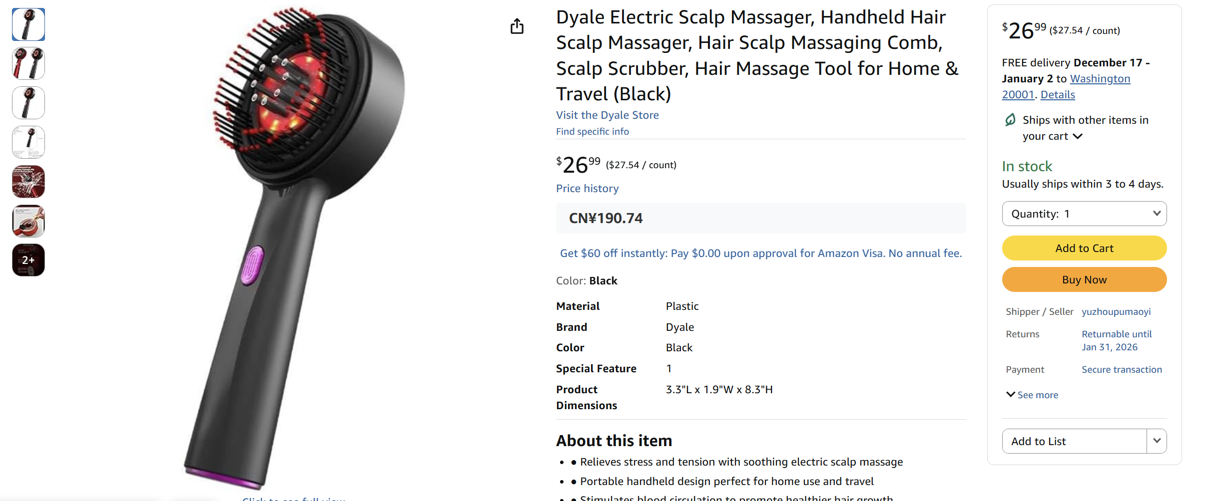 Dyale Electric Scalp Massager
