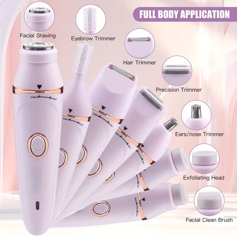 7-in-1 electric epilator and razor