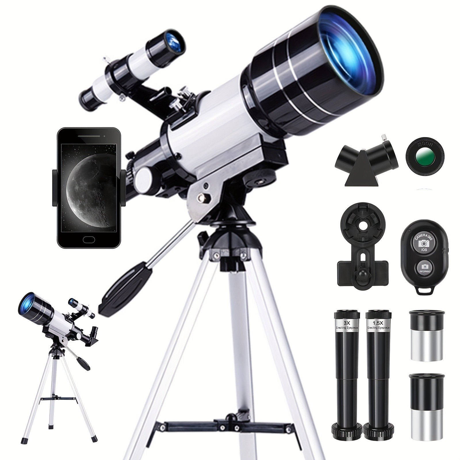 150X telescope, 70mm aperture telescope
