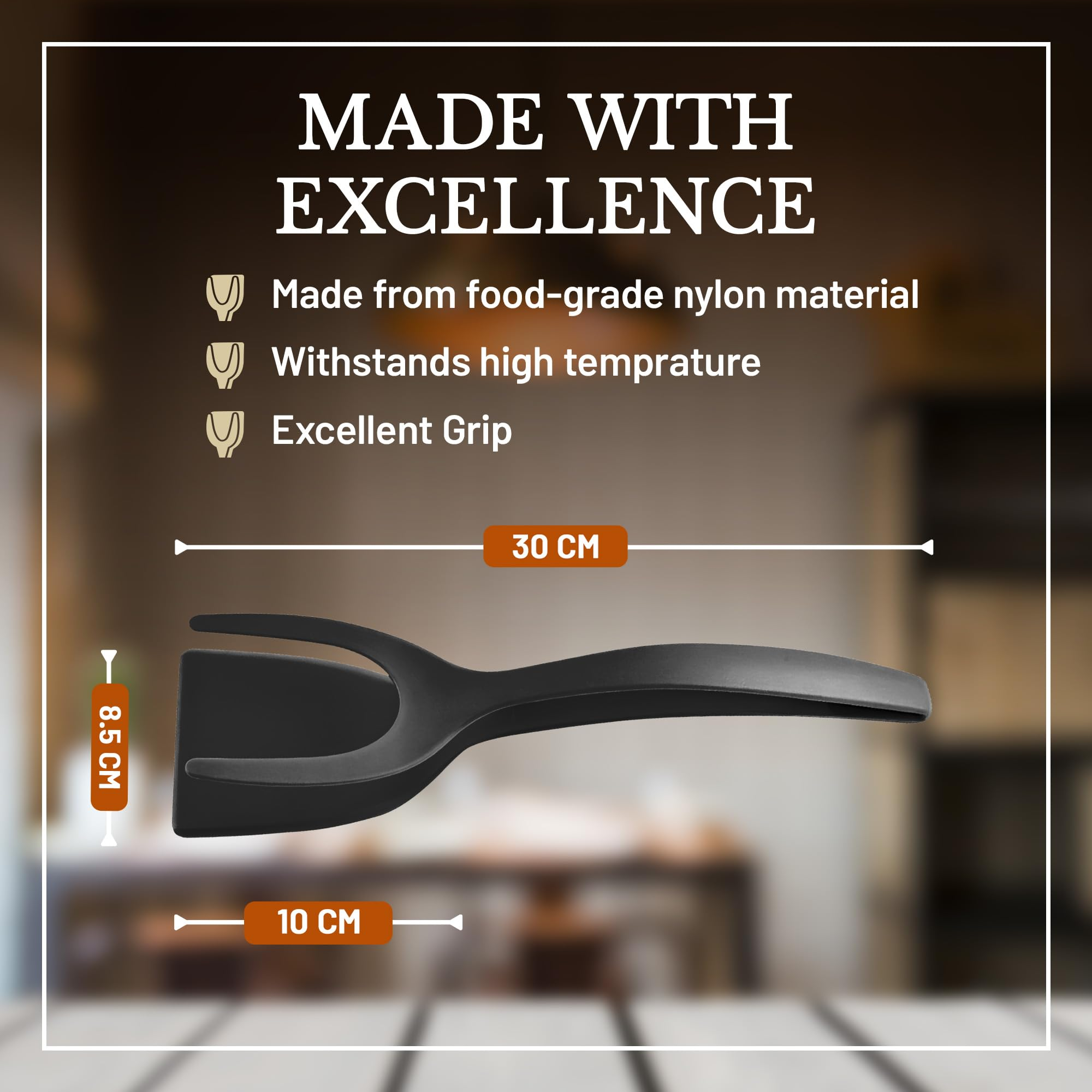 Two-in-one fish spatula and tongs