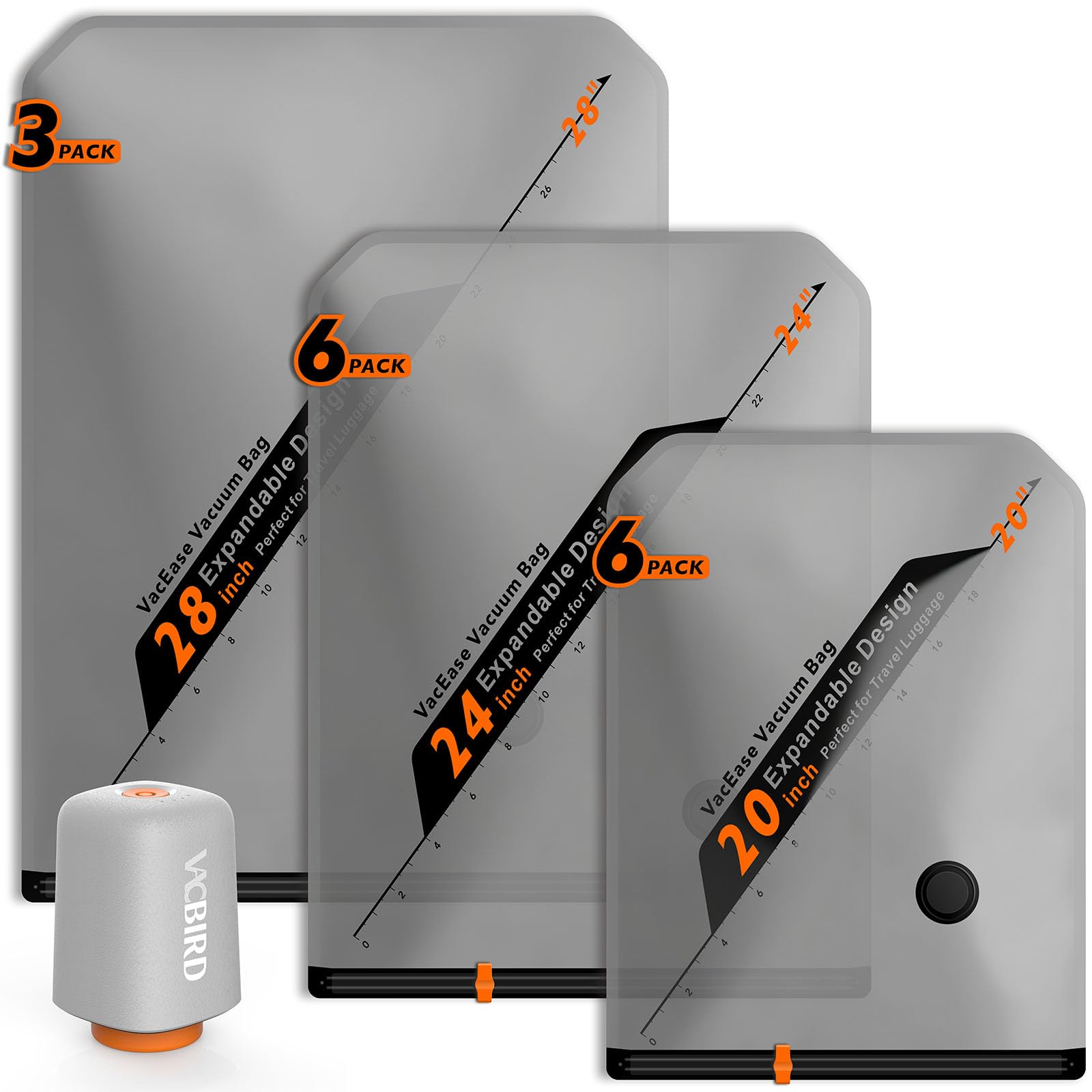 Rechargeable Wireless Pump Travel Storage Bags Set