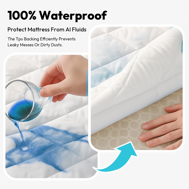 2/3pcs Cooling High Quality Mattress Protector with 1/2 Free Pillowcase, Cool Comfortable