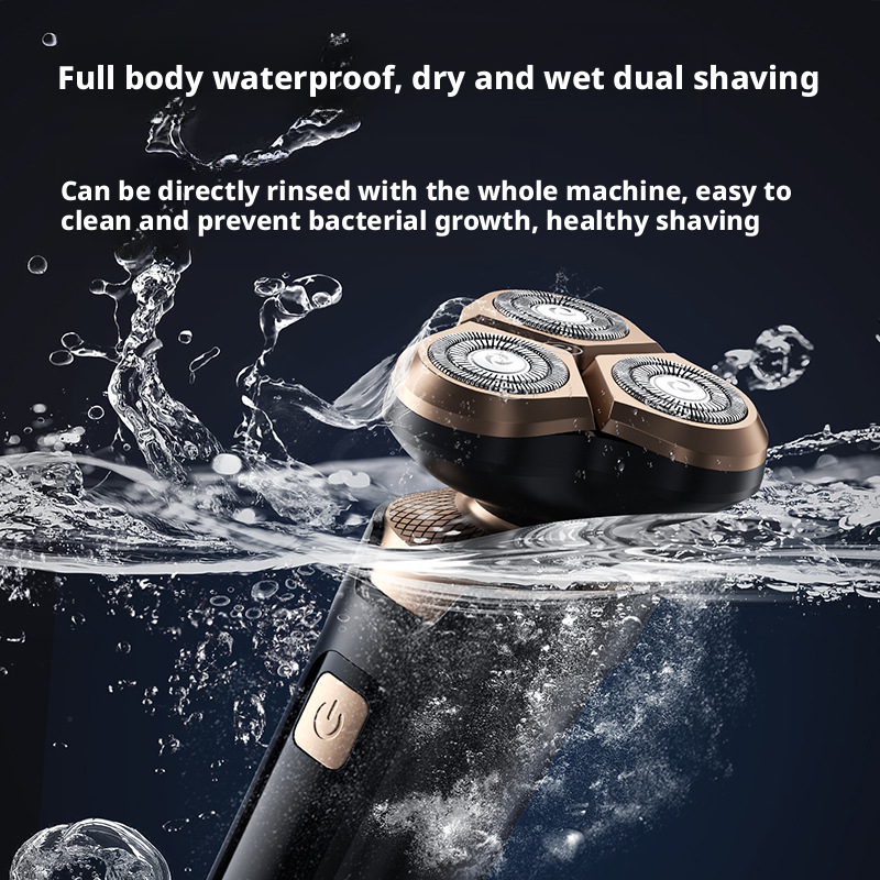 3D three-blade razor