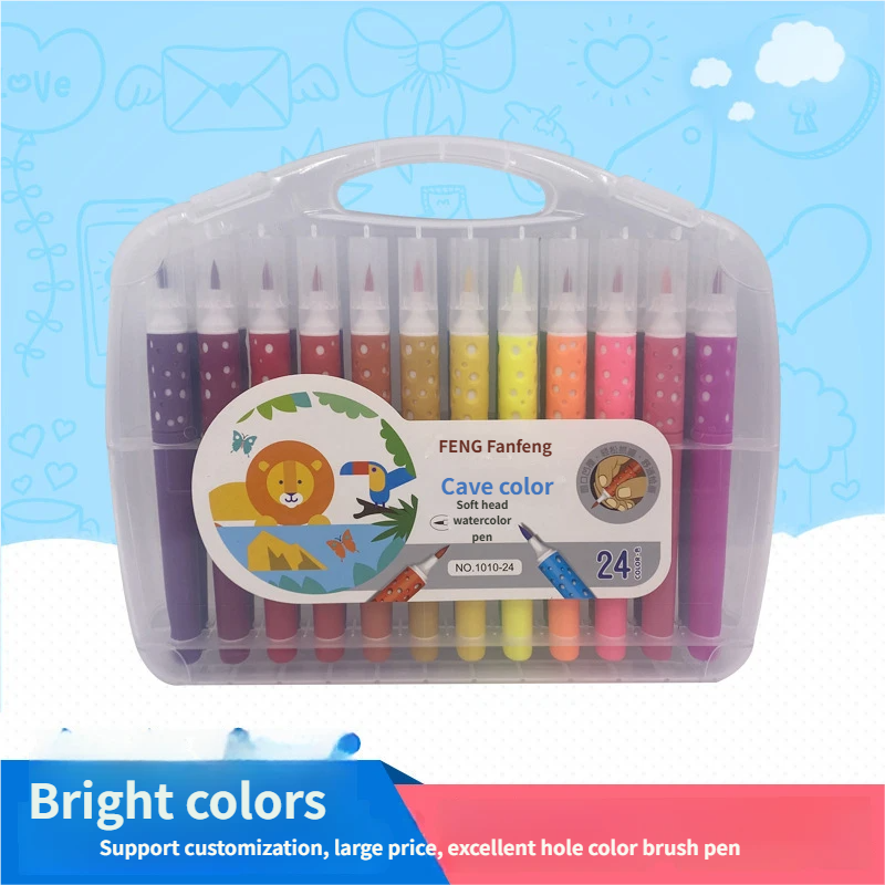 Hollow-Tip Coloured Brush Pen